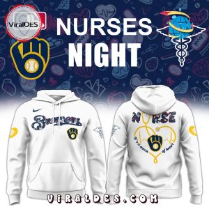 Milwaukee Brewers 2025 Nurses Night White Hoodie, Long Pants