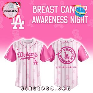 Los Angeles Dodgers Cancer Awareness Night Baseball Jersey