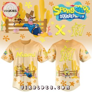 Spongebob Squarepants MLB Miami Marlins Baseball Jersey