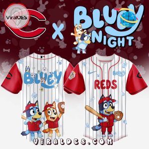Cincinnati Reds MLB Bluey And Bingo 2025 Baseball Jersey