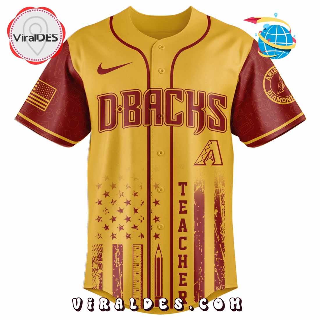 Arizona Diamondbacks MLB x Teacher Appreciation Day Jersey Arizona Diamondbacks MLB x Teacher Appreciation Day Jersey