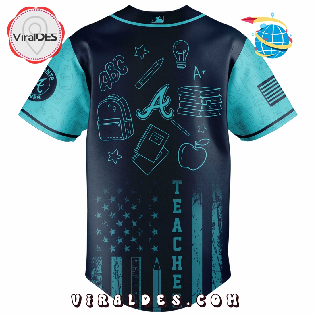 Atlanta Braves MLB x Teacher Appreciation Day Baseball Jersey Atlanta Braves MLB x Teacher Appreciation Day Baseball Jersey
