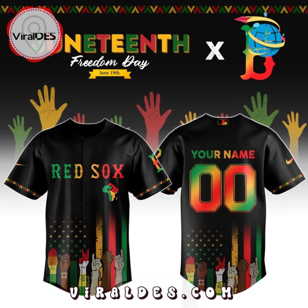 Boston Red Sox Custom MLB Juneteenth Baseball Jersey