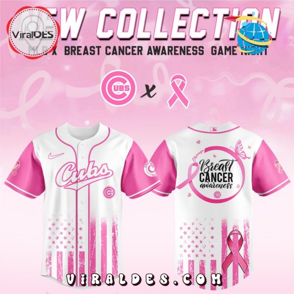 Chicago Cubs x Breast Cancer Awareness Game Night Baseball Jersey