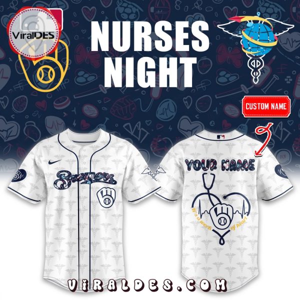 Custom Milwaukee Brewers 2025 Nurses Night Baseball Jersey