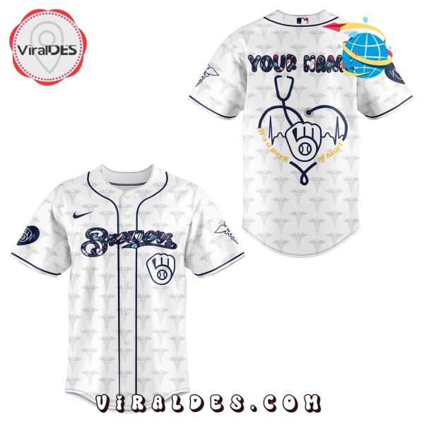 Custom Milwaukee Brewers 2025 Nurses Night Baseball Jersey