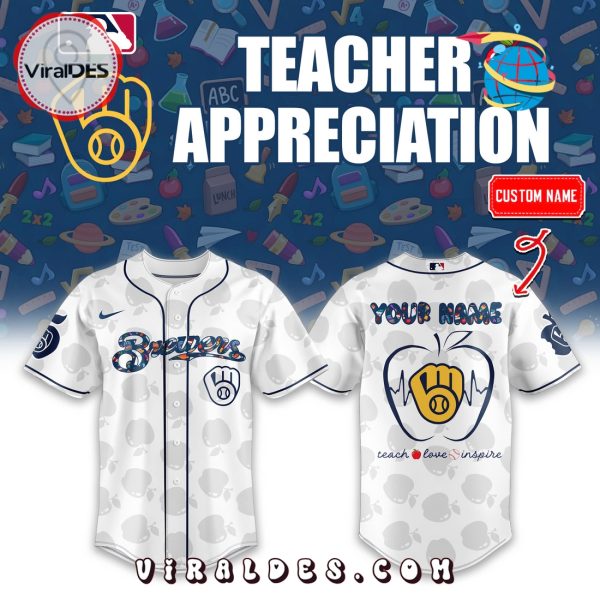 Custom Milwaukee Brewers 2025 Teacher Night Baseball Jersey