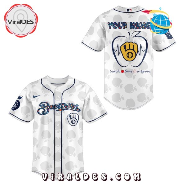 Custom Milwaukee Brewers 2025 Teacher Night Baseball Jersey