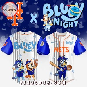 New York Mets MLB Bluey And Bingo 2025 Baseball Jersey