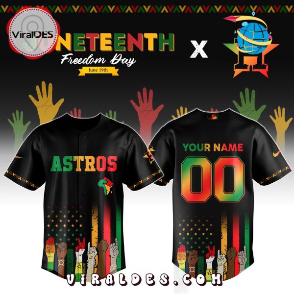 Houston Astros Custom MLB Juneteenth Baseball Jersey