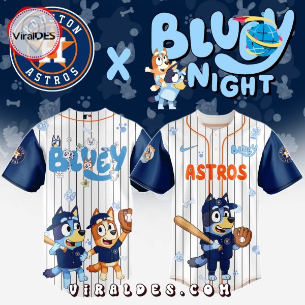 Houston Astros MLB Bluey And Bingo 2025 Baseball Jersey