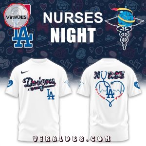LA Dodgers x Nurses Night 2025 White Hoodie