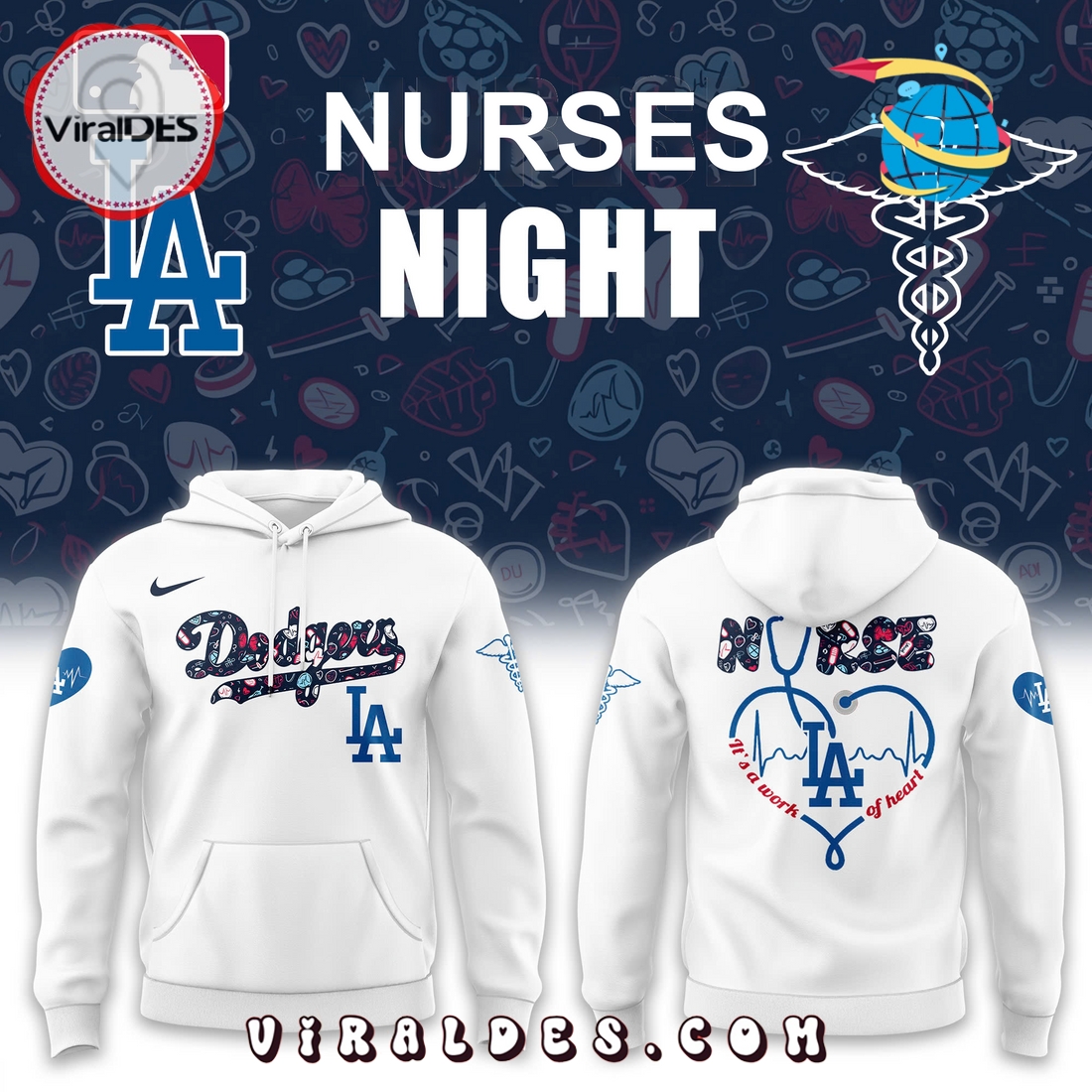 LA Dodgers x Nurses Night 2025 Hoodie, Long Pants LA Dodgers x Nurses Night 2025 Hoodie, Long Pants