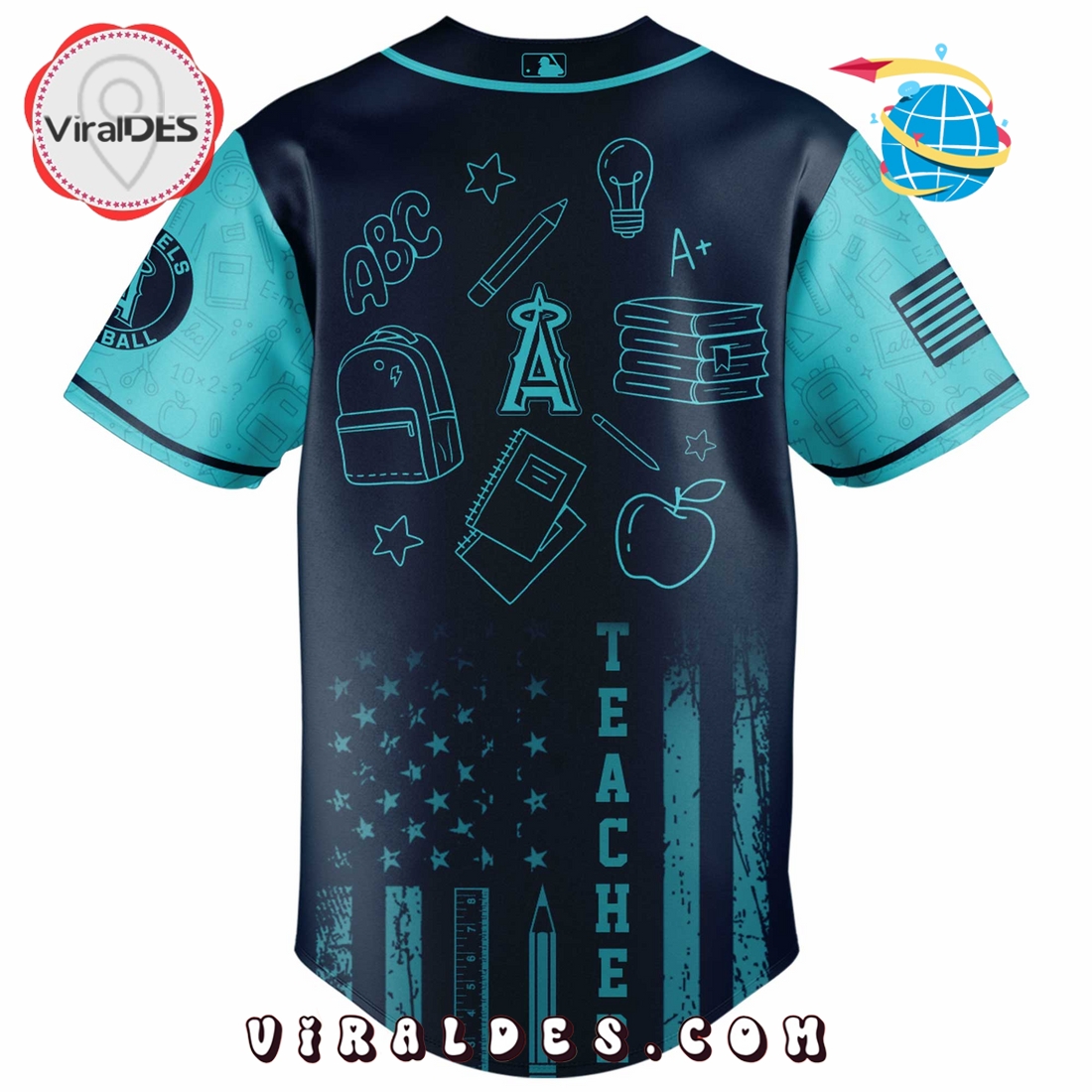 Los Angeles Angels MLB x Teacher Appreciation Day Baseball Jersey Los Angeles Angels MLB x Teacher Appreciation Day Baseball Jersey