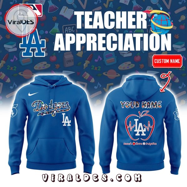 Los Angeles Dodgers Custom Teacher Night Hoodie, Long Pants