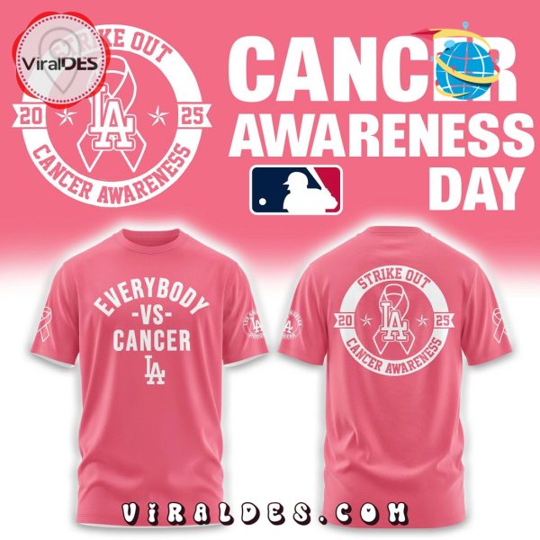 Los Angeles Dodgers Everybody vs Cancer Awareness Hoodie