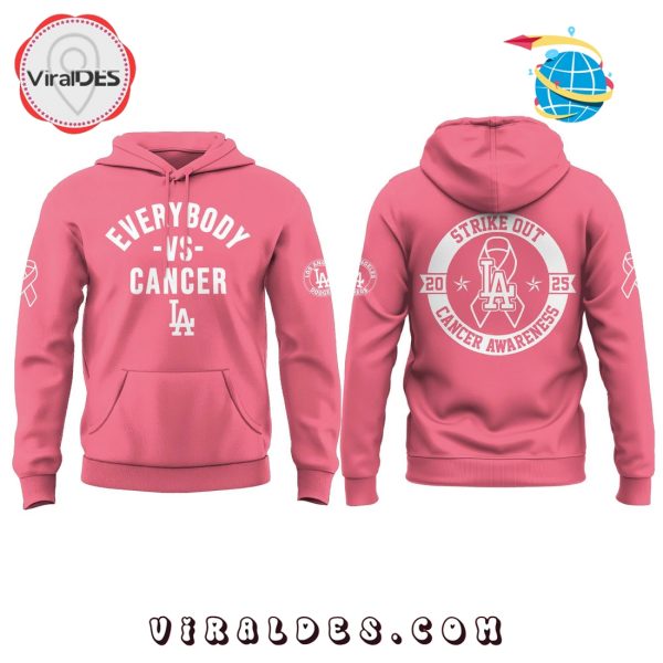 Los Angeles Dodgers Everybody vs Cancer Awareness Hoodie