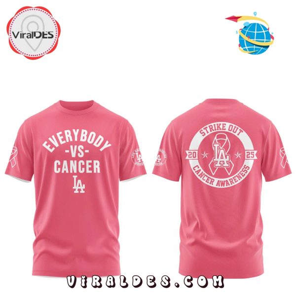 Los Angeles Dodgers Everybody vs Cancer Awareness Hoodie