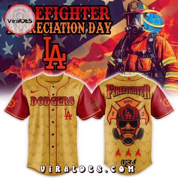 Los Angeles Dodgers MLB Firefighter Appreciation Baseball Jersey