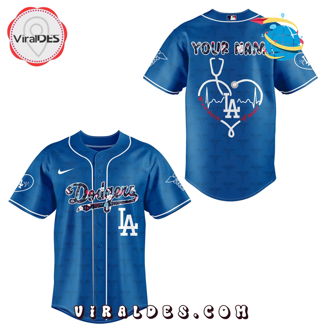Los Angeles Dodgers MLB Nurses Night Baseball Jersey Los Angeles Dodgers MLB Nurses Night Baseball Jersey