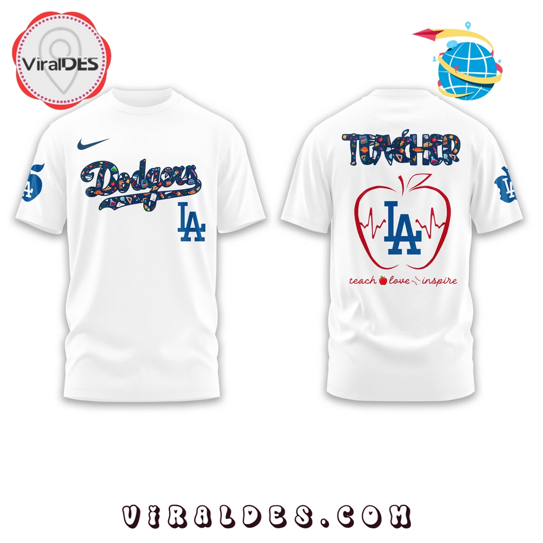 Los Angeles Dodgers Teacher Night Custom Hoodie Los Angeles Dodgers Teacher Night Custom Hoodie