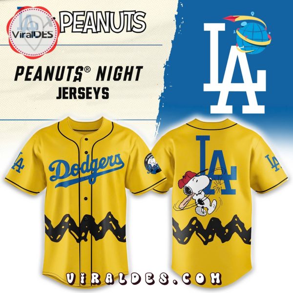Los Angeles Dodgers x Hello Kitty 2025 Yellow Baseball Jersey