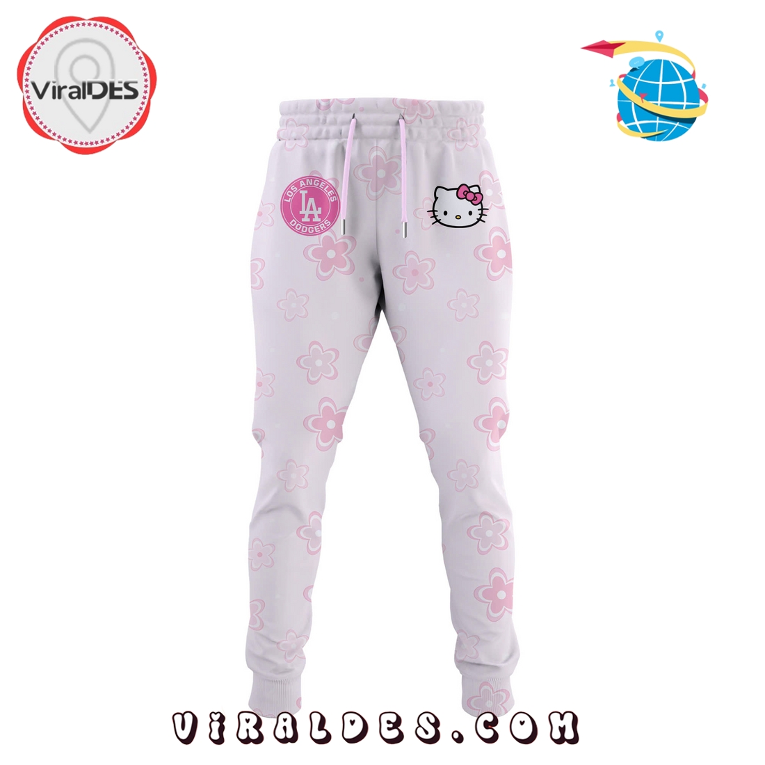 Los Angeles Dodgers x Hello Kitty Pink Hoodie, Long Pants Los Angeles Dodgers x Hello Kitty Pink Hoodie, Long Pants