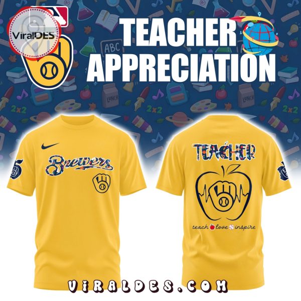 Milwaukee Brewers 2025 Teacher Night Hoodie – Gold