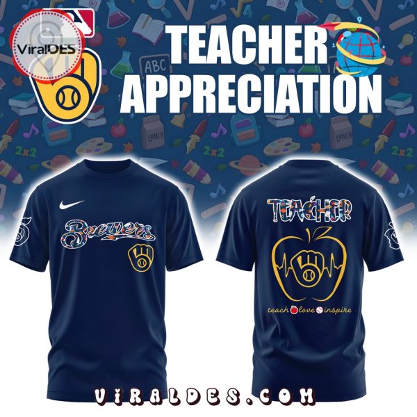 Milwaukee Brewers 2025 Teacher Night Hoodie – Navy