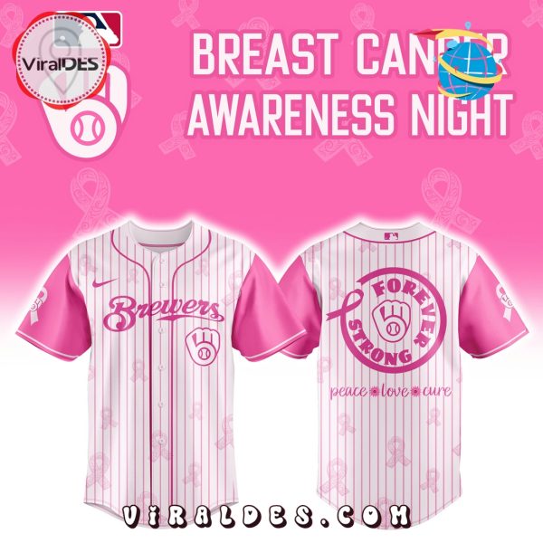 Milwaukee Brewers Cancer Awareness Night Baseball Jersey