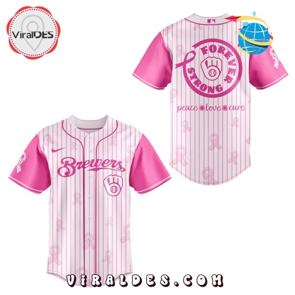 Milwaukee Brewers Cancer Awareness Night Baseball Jersey
