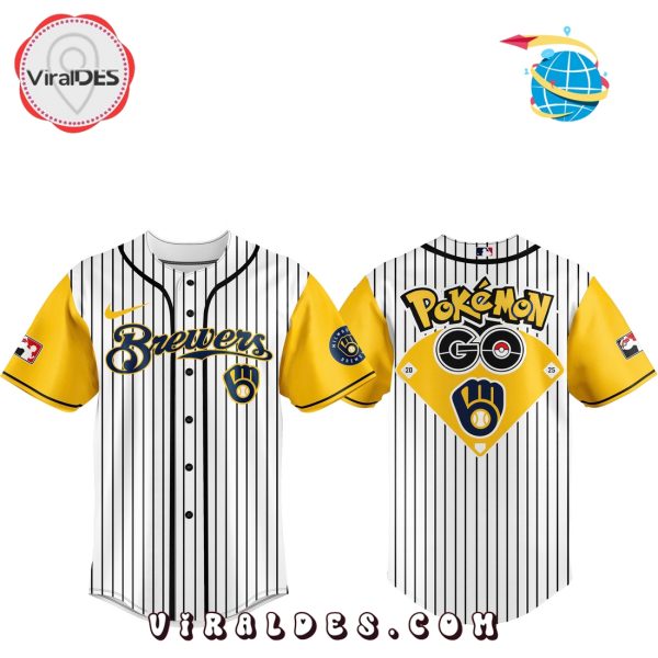 Milwaukee Brewers x Pokemon Go Night Baseball Jersey