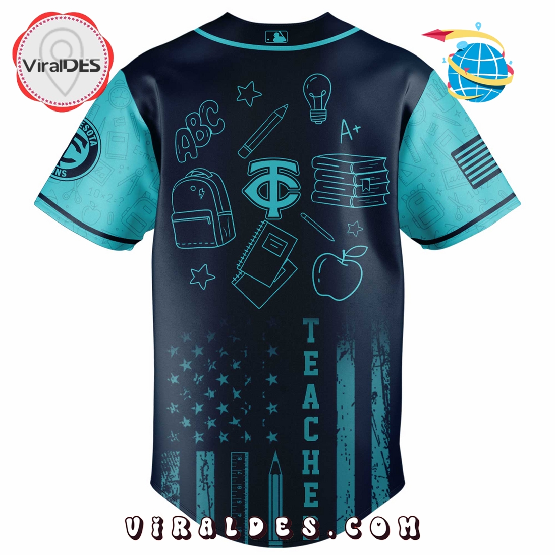 Minnesota Twins MLB x Teacher Appreciation Day Baseball Jersey Minnesota Twins MLB x Teacher Appreciation Day Baseball Jersey