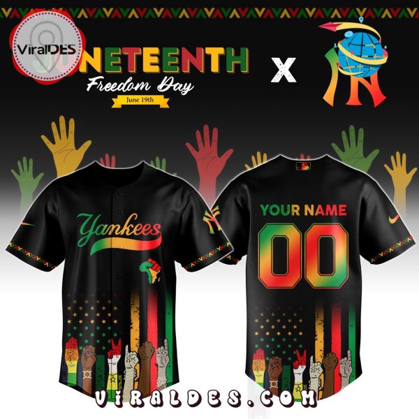 New York Yankees Custom MLB Juneteenth Baseball Jersey