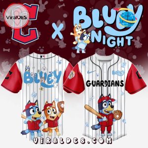 Cleveland Guardians MLB Bluey And Bingo 2025 Baseball Jersey