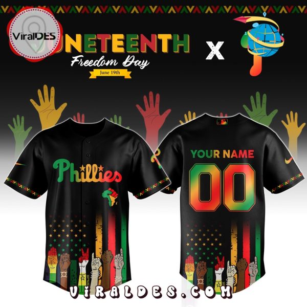 Philadelphia Phillies Custom MLB Juneteenth Baseball Jersey