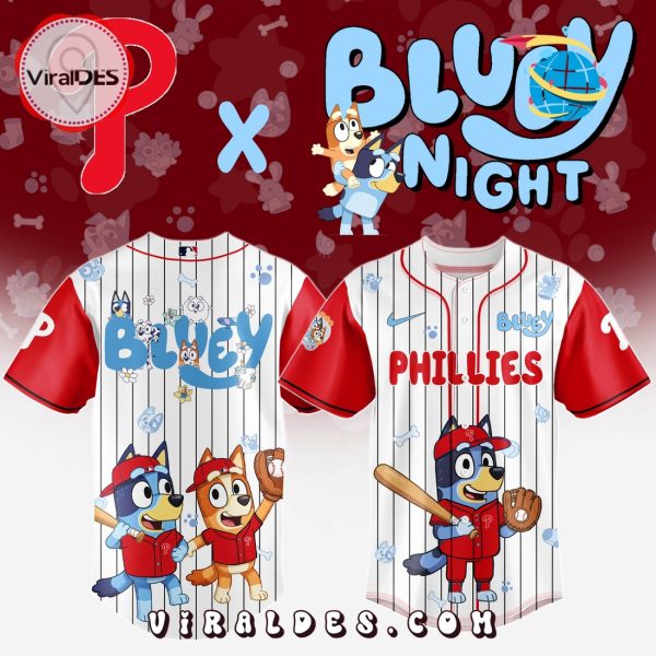 Philadelphia Phillies MLB Bluey And Bingo 2025 Baseball Jersey