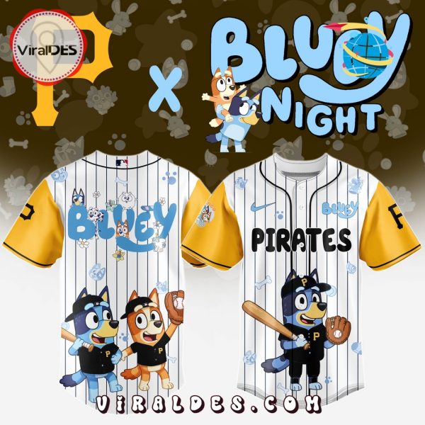 Pittsburgh Pirates MLB Bluey And Bingo 2025 Baseball Jersey