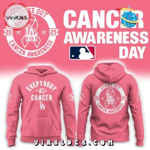 Los Angeles Dodgers Everybody vs Cancer Awareness Hoodie