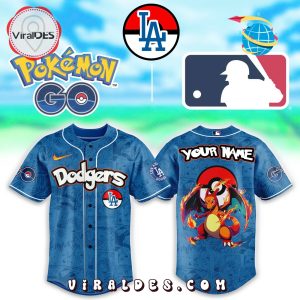 Los Angeles Dodgers x Pokemon Go Charizard Baseball Jersey