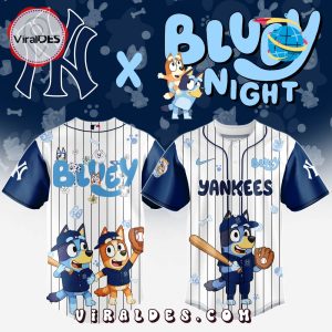 New York Yankees MLB Bluey And Bingo 2025 Baseball Jersey