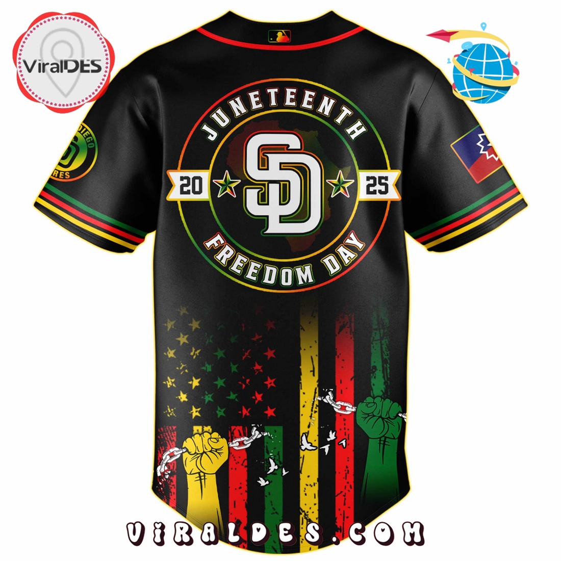 San Diego Padres x 2025 Juneteenth Day Jersey San Diego Padres x 2025 Juneteenth Day Jersey