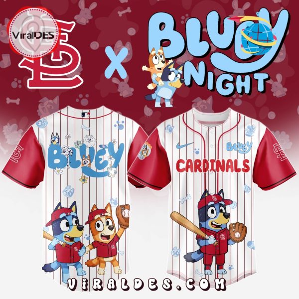 St.Louis Cardinals MLB Bluey And Bingo 2025 Baseball Jersey