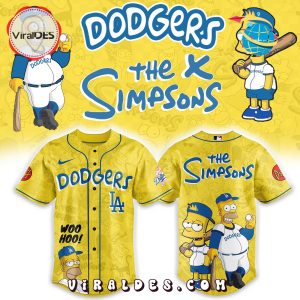 The Simpsons Heritage x Los Angeles Dodgers Yellow Baseball Jersey