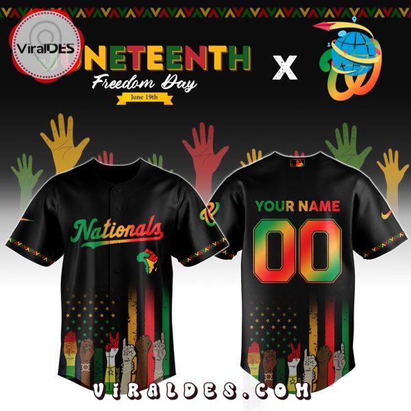 Washington Nationals Custom MLB Juneteenth Baseball Jersey