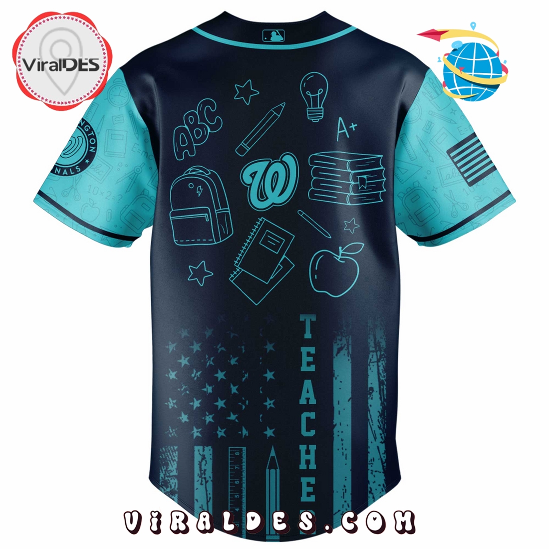Washington Nationals MLB x Teacher Appreciation Day Baseball Jersey Washington Nationals MLB x Teacher Appreciation Day Baseball Jersey