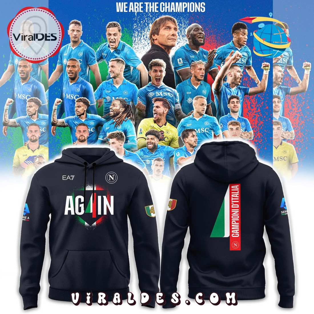 2025 SSC Napoli Campioni d’Italia New Hoodie 2025 SSC Napoli Campioni d’Italia New Hoodie
