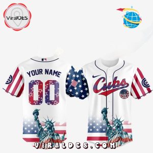 Chicago Cubs Custom Independence Day Baseball Jersey