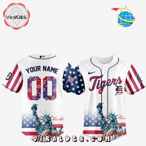 Detroit Tigers Custom Independence Day Baseball Jersey