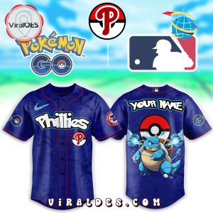 Philadelphia Phillies x Pokemon Go Blastoise Baseball Jersey
